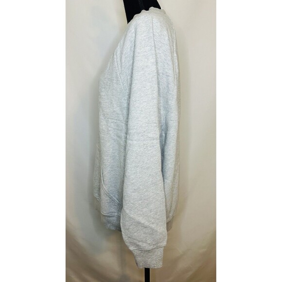OFFLINE AERIE Oversized Embroidered Gray Crewneck Pullover Sweater XS NWT - Picture 2 of 12